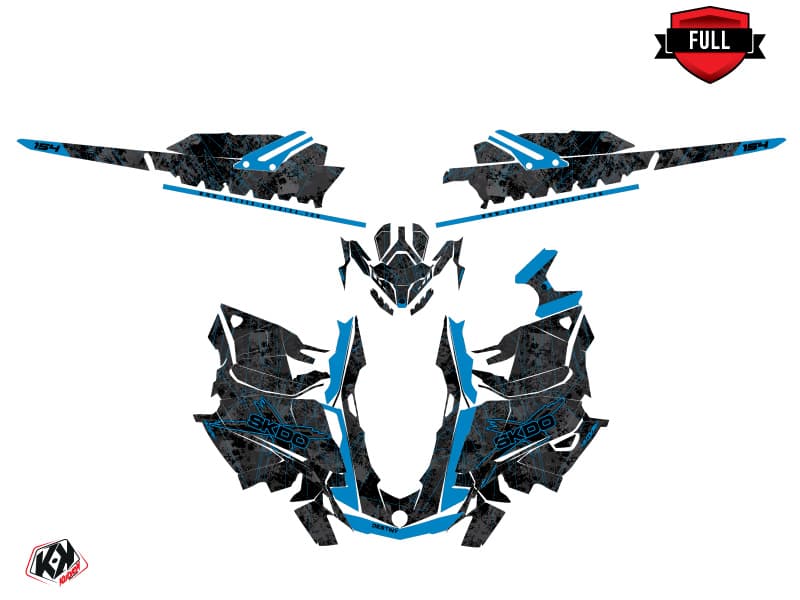 snowmobile skidoo backcountry sport destiny black-blue serie graphic kit | Skidoo | Kutvek - View 3