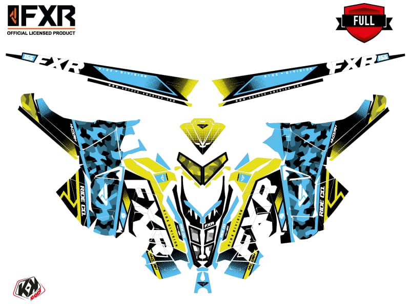 Snowmobile POLARIS RMK PRO AXYS FXR Blue graphic kit | Polaris | Kutvek - View 3