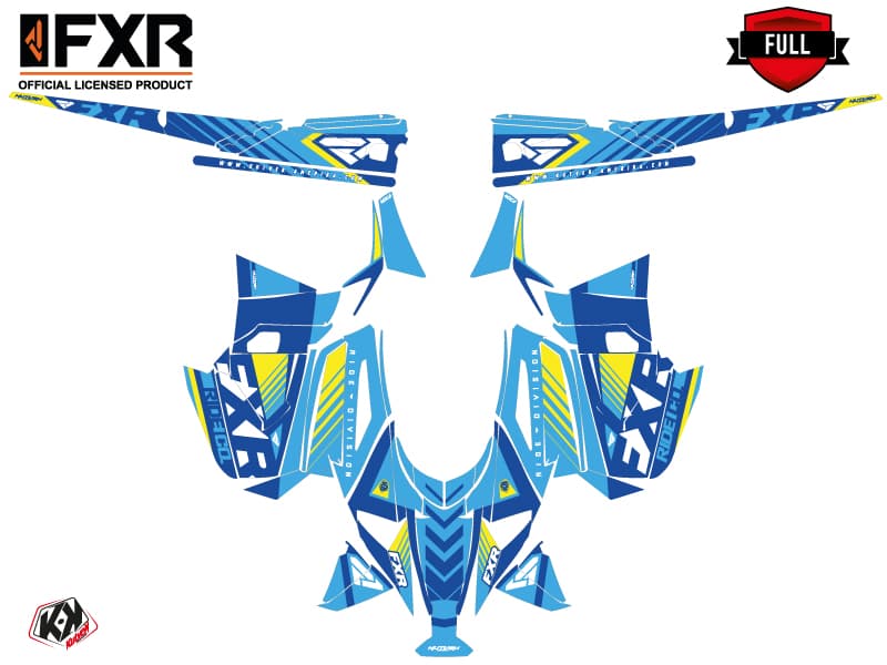 Snowmobile YAMAHA SIDEWINDER SRX FXR Blue graphic kit | Yamaha | Kutvek - View 3