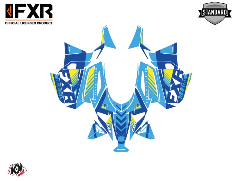 Snowmobile YAMAHA SIDEWINDER SRX FXR Blue graphic kit | Yamaha | Kutvek - View 2