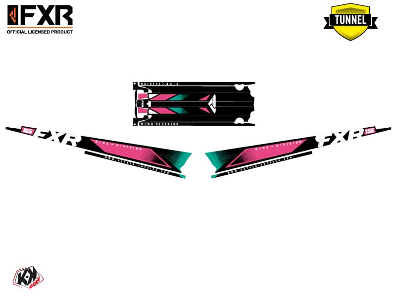 Snowmobile POLARIS RMK PRO AXYS FXR Pink graphic kit | Polaris | Kutvek - View 5
