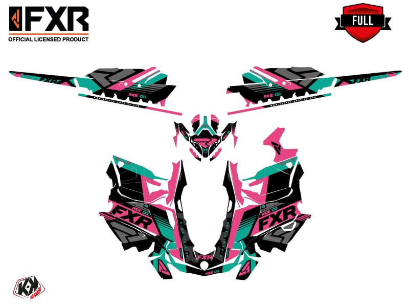 snowmobile skidoo backcountry sport fxr k21 pink  graphic kit | Skidoo | Kutvek - View 3