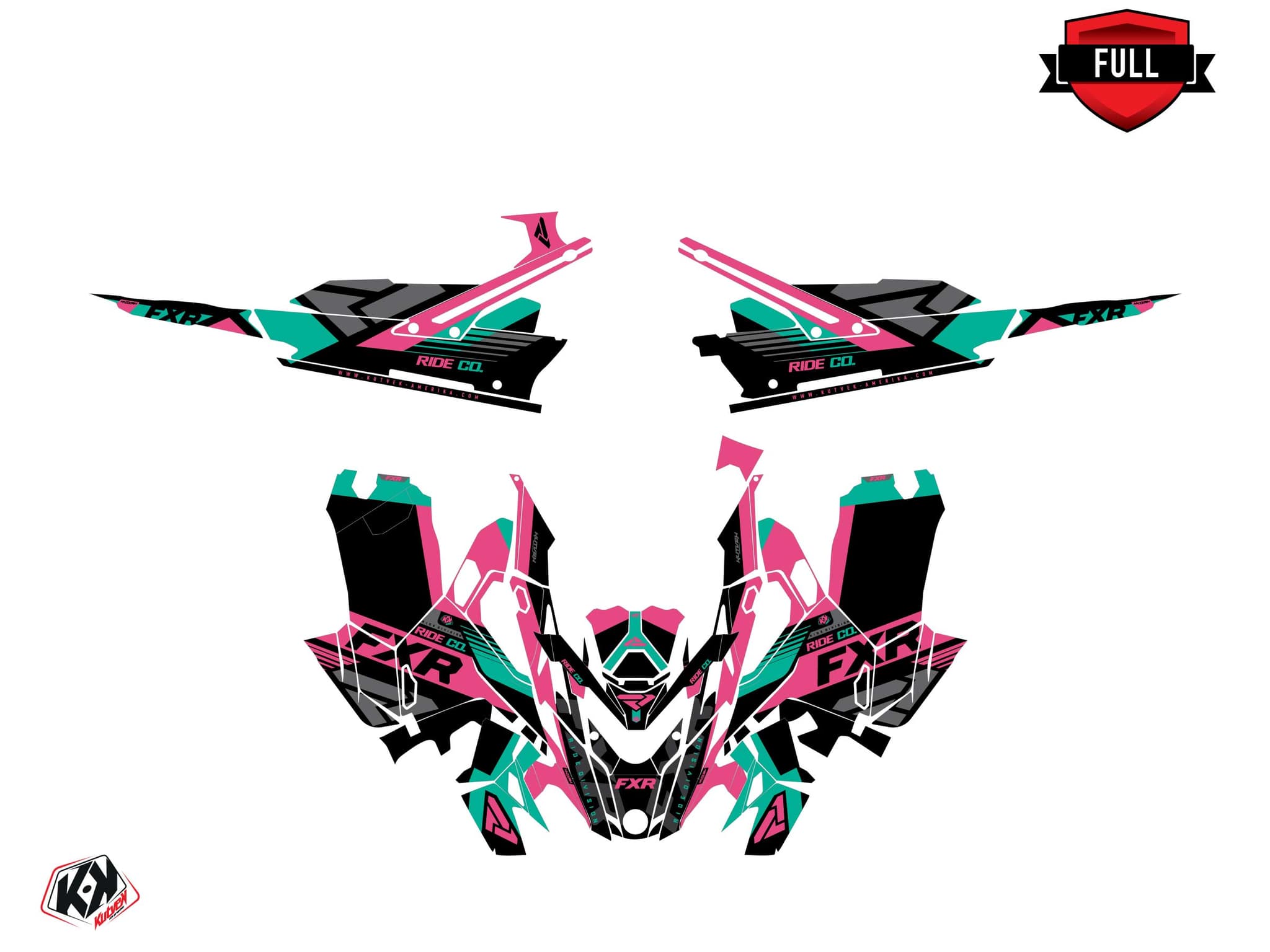 kit graphique motoneige lynx boondocker ds fxr k21 rose | Lynx | Kutvek - View 3