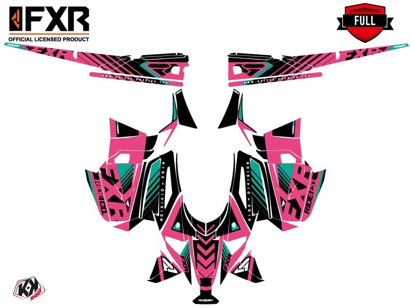 Snowmobile YAMAHA SIDEWINDER SRX FXR Pink graphic kit | Yamaha | Kutvek - View 3