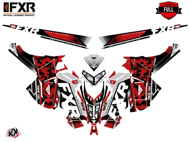 Snowmobile POLARIS RMK PRO AXYS FXR Red graphic kit | Polaris | Kutvek - View 3