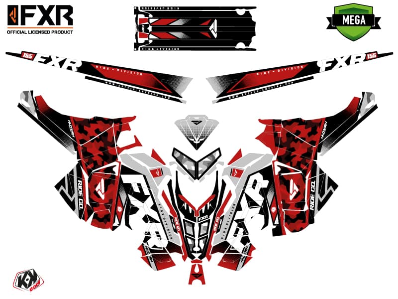 Snowmobile POLARIS RMK PRO AXYS FXR Red graphic kit | Polaris | Kutvek - View 4