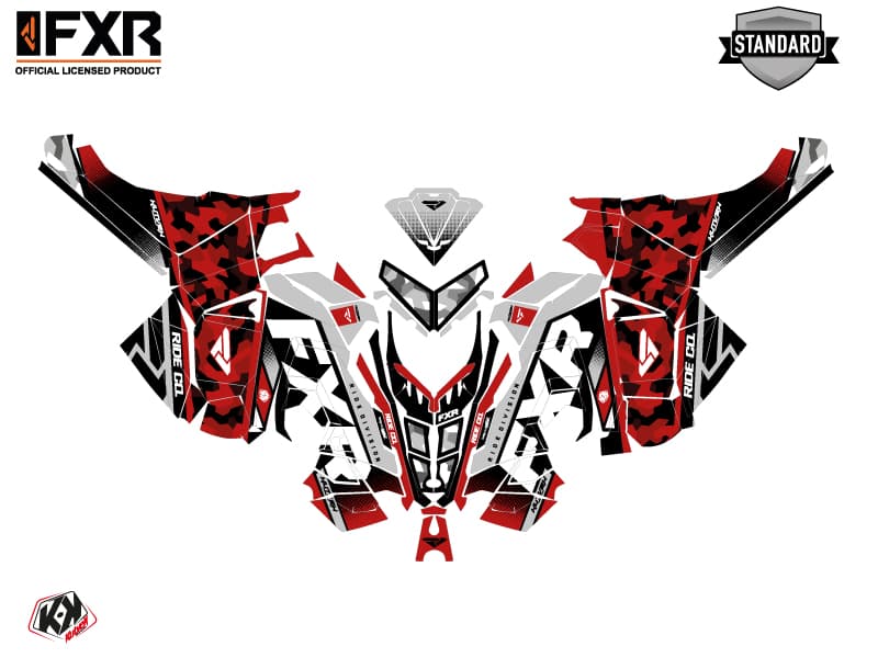 snowmobile polaris 600r race sled fxr k21 red  graphic kit | Polaris | Kutvek - View 2