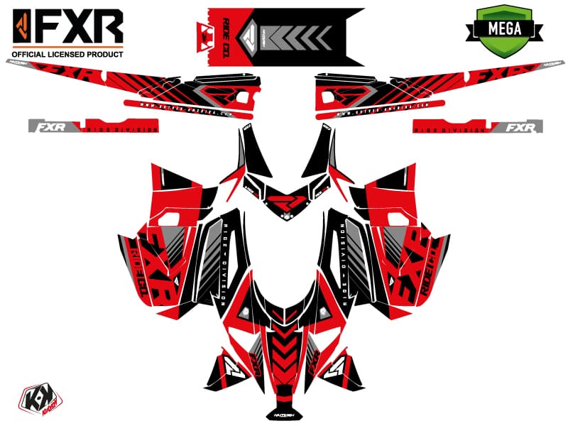 kit de decoración motoneige arctic cat m alpha one fxr k21 rojo | Arctic Cat | Kutvek - View 4