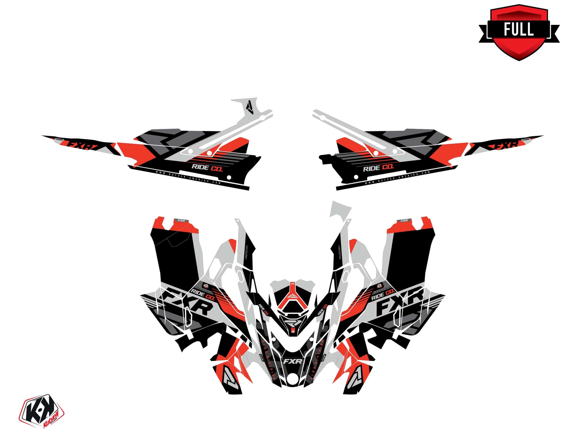 kit graphique motoneige lynx boondocker ds fxr k21 rouge | Lynx | Kutvek - View 3