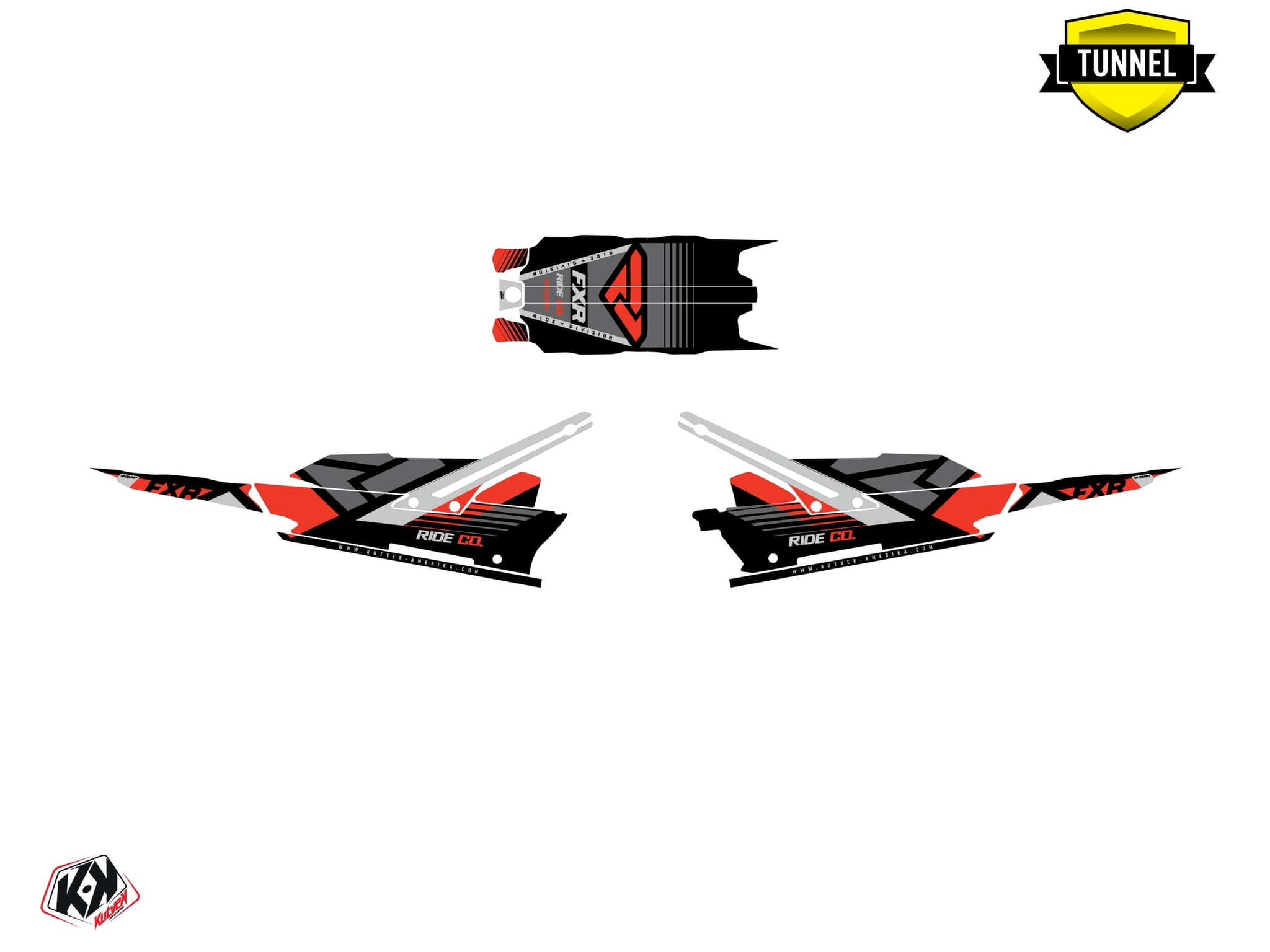 kit graphique motoneige lynx boondocker ds fxr k21 rouge | Lynx | Kutvek - View 5