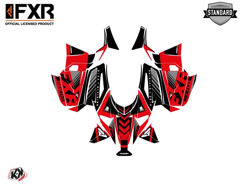 Kit graphique Motoneige YAMAHA APEX FXR Rouge | Yamaha | Kutvek - View 2