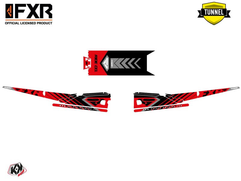 Snowmobile YAMAHA SIDEWINDER SRX FXR Red graphic kit | Yamaha | Kutvek - View 5