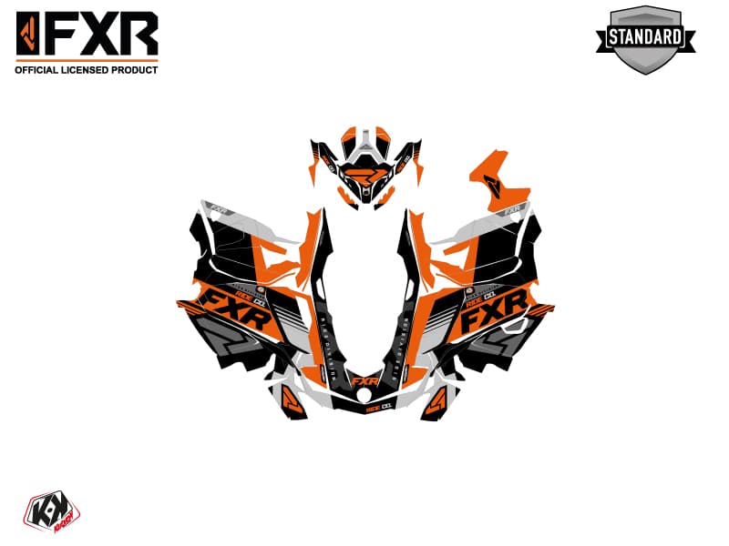 Kit graphique Motoneige SKIDOO GRAND TOURING LIMITED 600R E-TEC FXR Orange | Skidoo | Kutvek - View 2