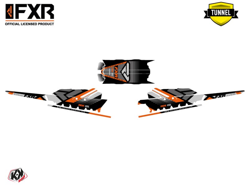 snowmobile skidoo backcountry sport fxr k21 orange  graphic kit | Skidoo | Kutvek - View 5