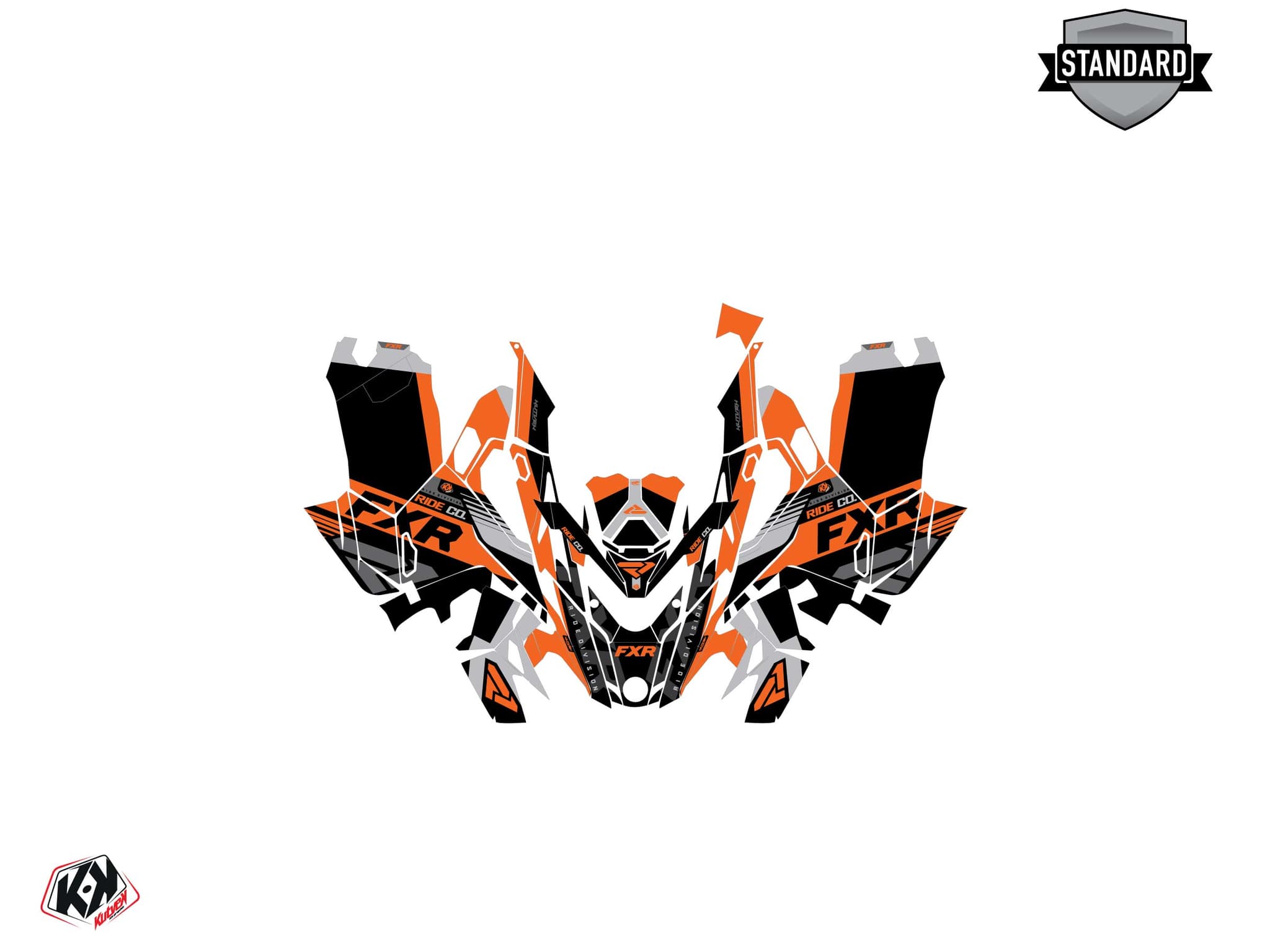 Kit graphique Motoneige LYNX RAVE RE FXR Orange | Lynx | Kutvek - View 2