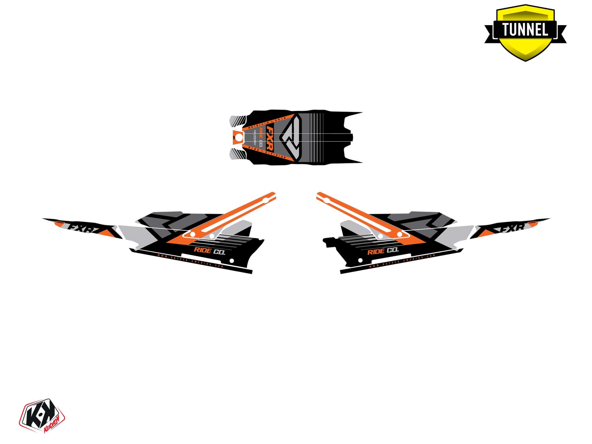 Lynx Boondocker DS FXR K21 Orange Snowmobile Graphic Kit | Lynx | Kutvek - View 5