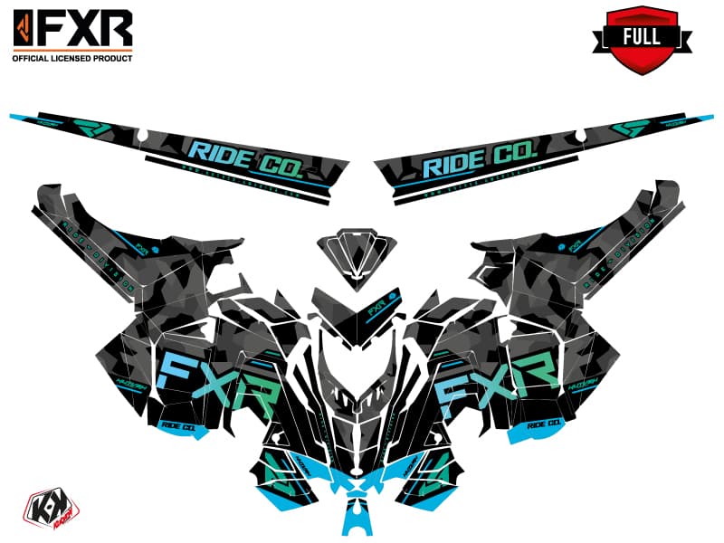 Snowmobile POLARIS RMK PRO AXYS FXR Blue graphic kit | Polaris | Kutvek - View 4