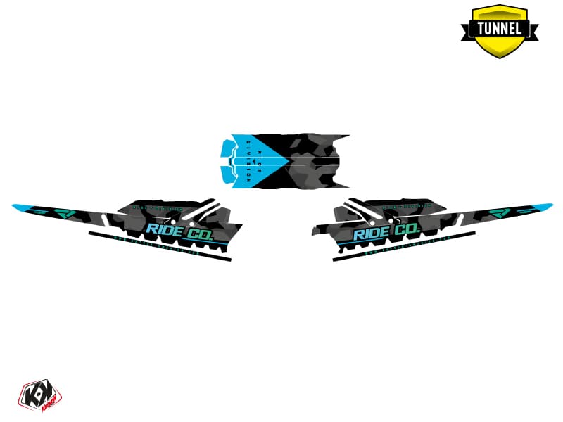 Snowmobile SKIDOO BACKCOUNTRY SPORT FXR Blue graphic kit | Skidoo | Kutvek - View 5