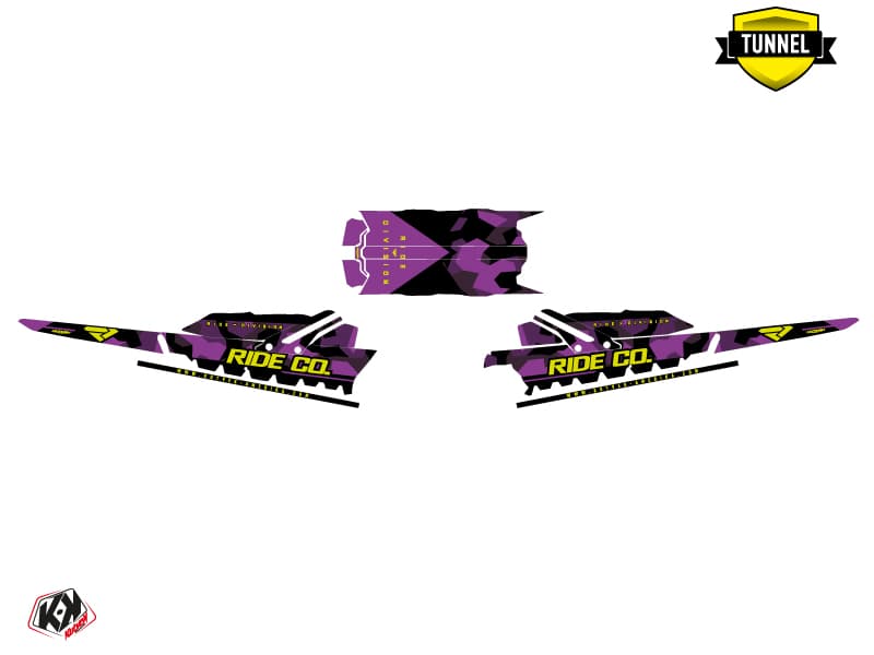 snowmobile skidoo backcountry sport fxr k21.2 mauve  graphic kit | Skidoo | Kutvek - View 5