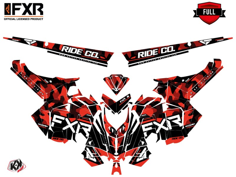 Snowmobile POLARIS RMK PRO AXYS FXR Red graphic kit | Polaris | Kutvek - View 3