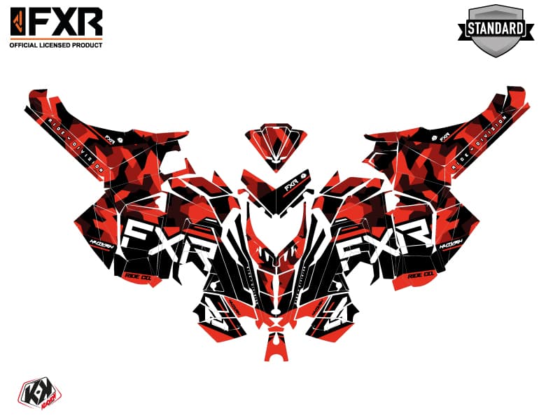 snowmobile polaris 600r race sled fxr k21.2 red serie graphic kit | Polaris | Kutvek - View 2