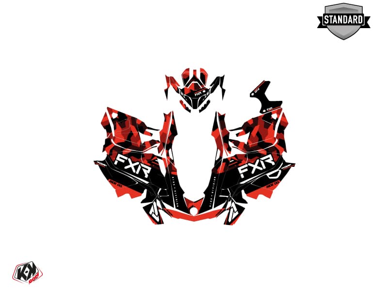 Kit graphique Motoneige SKIDOO GRAND TOURING LIMITED 600R E-TEC FXR Rouge | Skidoo | Kutvek - View 2