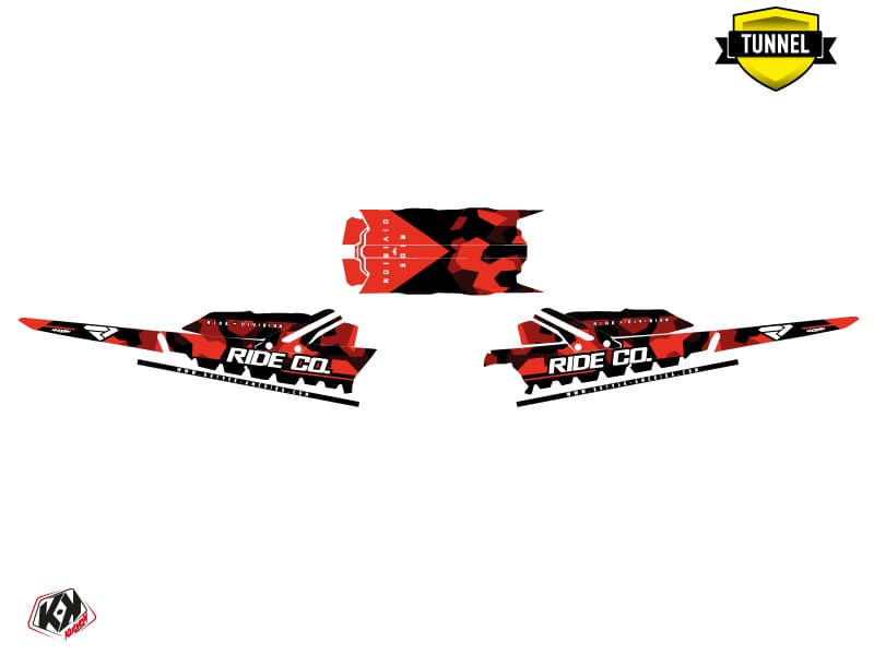 snowmobile skidoo backcountry sport fxr k21.2 red  graphic kit | Skidoo | Kutvek - View 5
