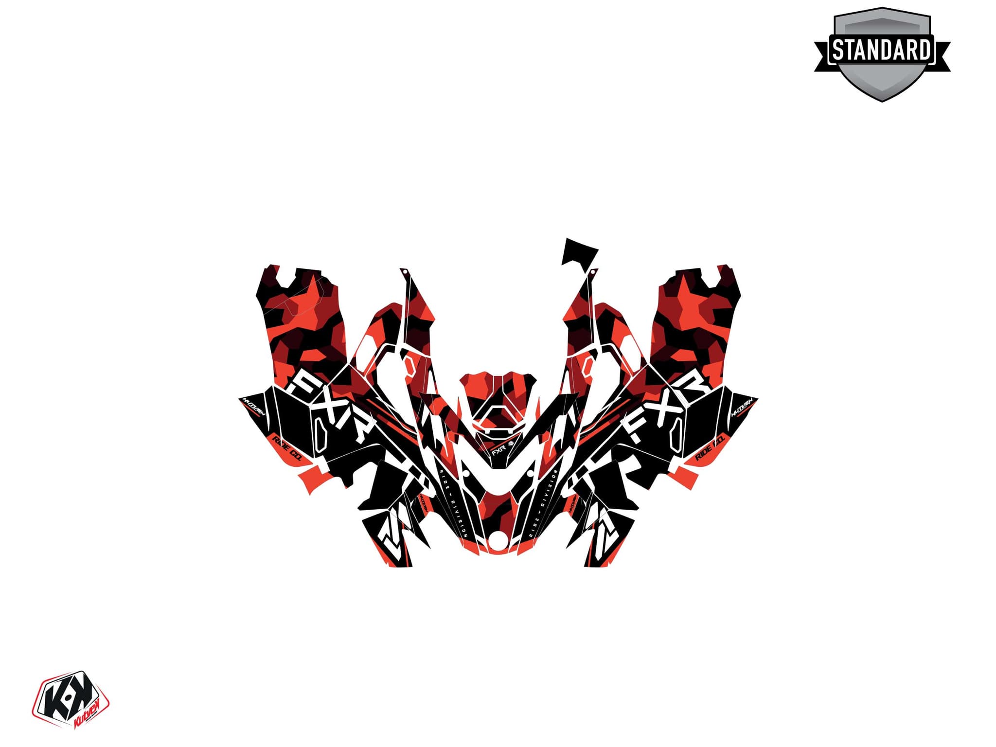 Kit graphique Motoneige LYNX RAVE RE FXR Rouge | Lynx | Kutvek - View 2