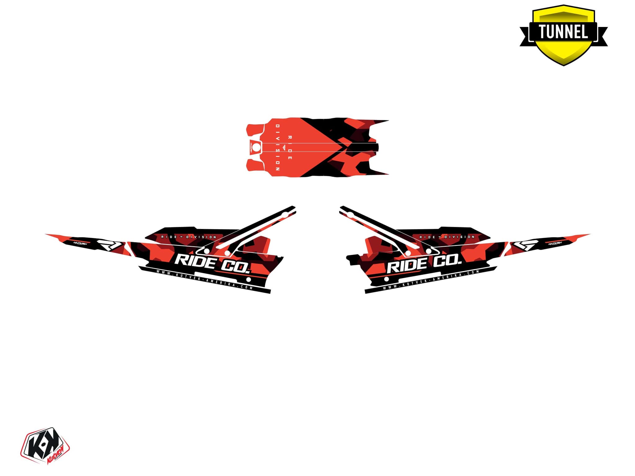 kit de decoração motoneige lynx boondocker ds fxr k21.2 vermelho | Lynx | Kutvek - View 5