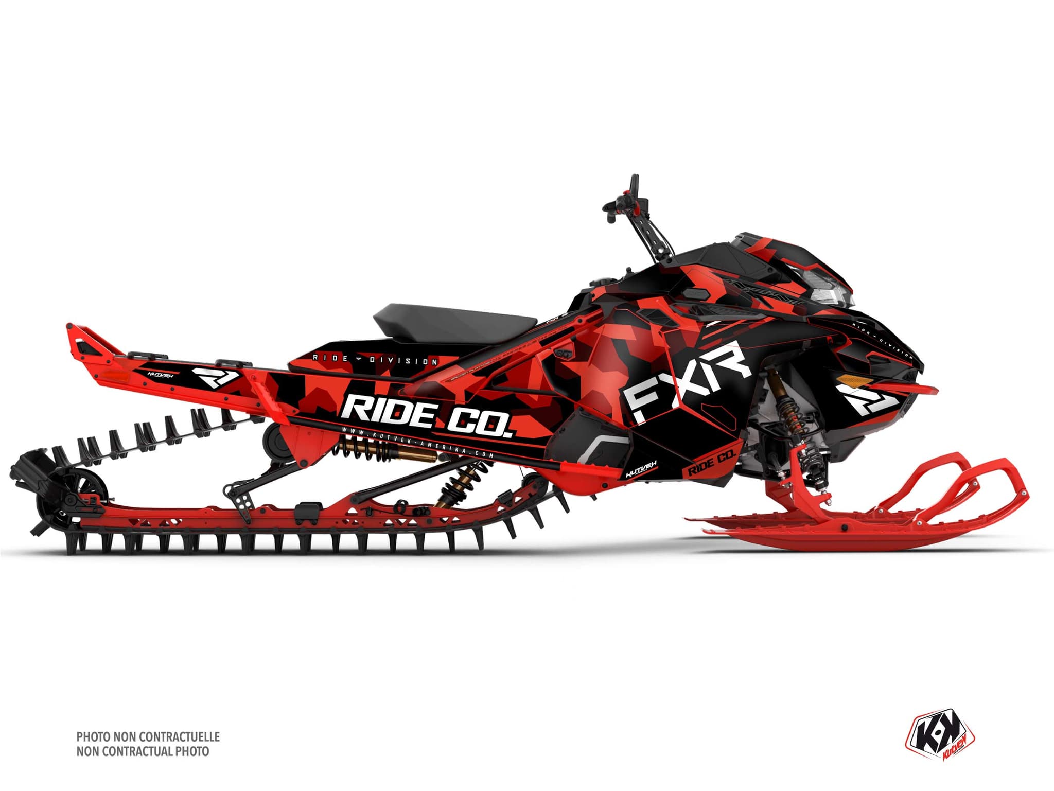 Kit decorativo Mota de neve LYNX SHREDDER DS FXR Vermelho