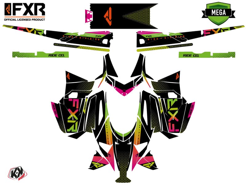 Arctic Cat M Alpha One Snowmobile FXR K21.3 Colors Graphic Kit | Arctic Cat | Kutvek - View 4