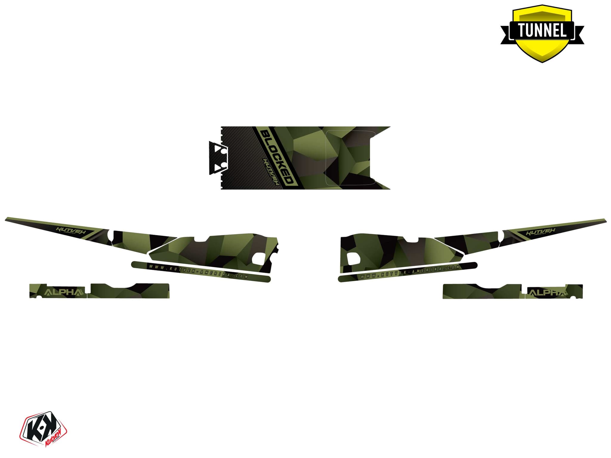 Kit graphique Motoneige ARCTIC CAT NORSEMAN X 8000 blocked Kaki | Arctic Cat | Kutvek - View 5