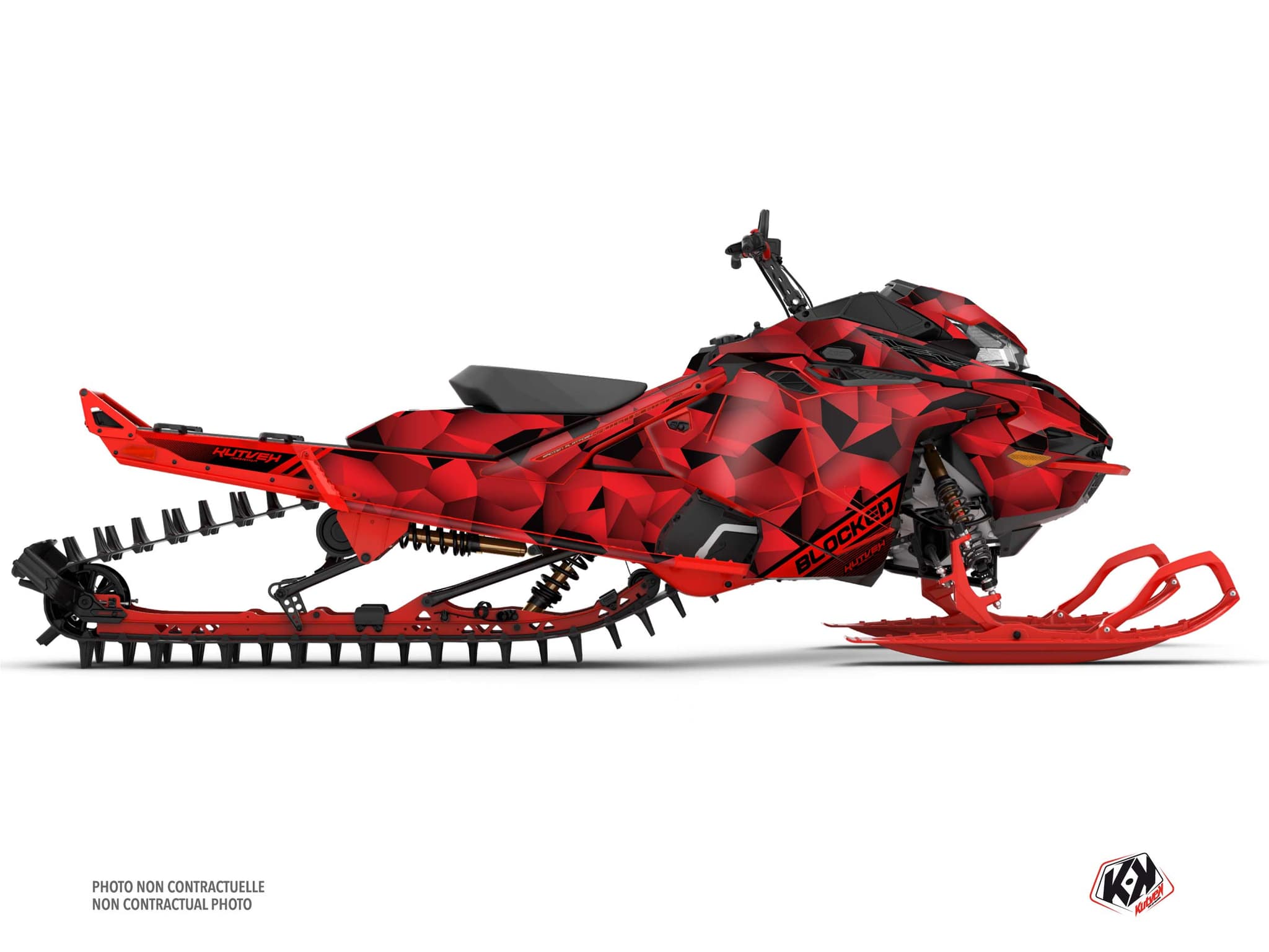 Kit decorativo Mota de neve LYNX SHREDDER DS blocked Vermelho