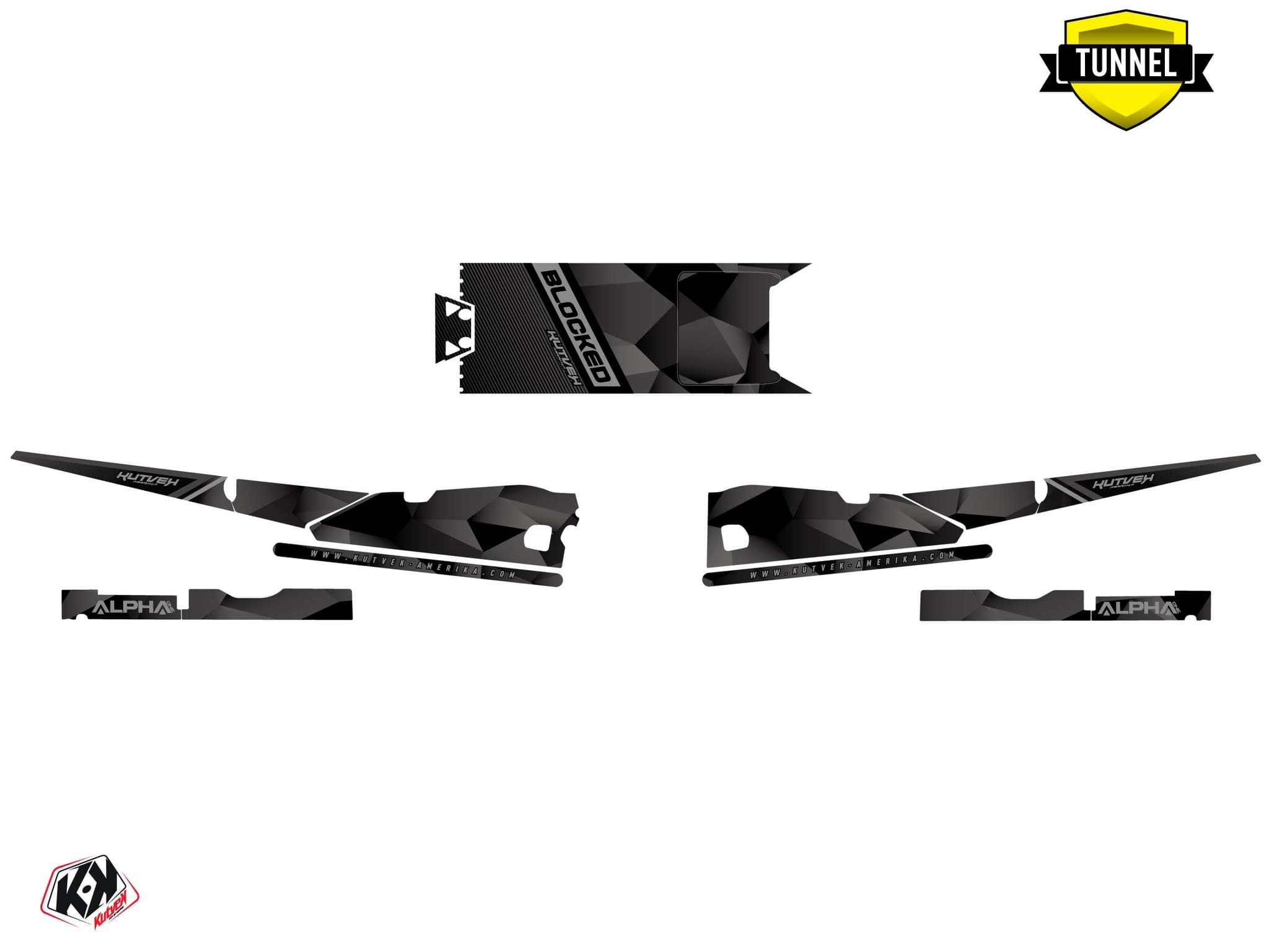 Kit graphique Motoneige ARCTIC CAT NORSEMAN X 8000 blocked Noir | Arctic Cat | Kutvek - View 5