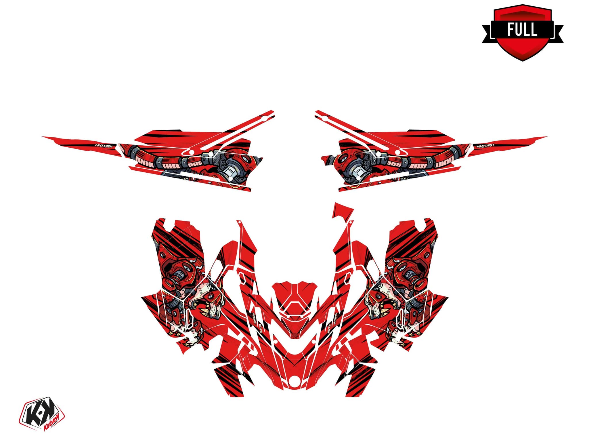 kit graphique motoneige lynx boondocker ds bots rouge | Lynx | Kutvek - View 3