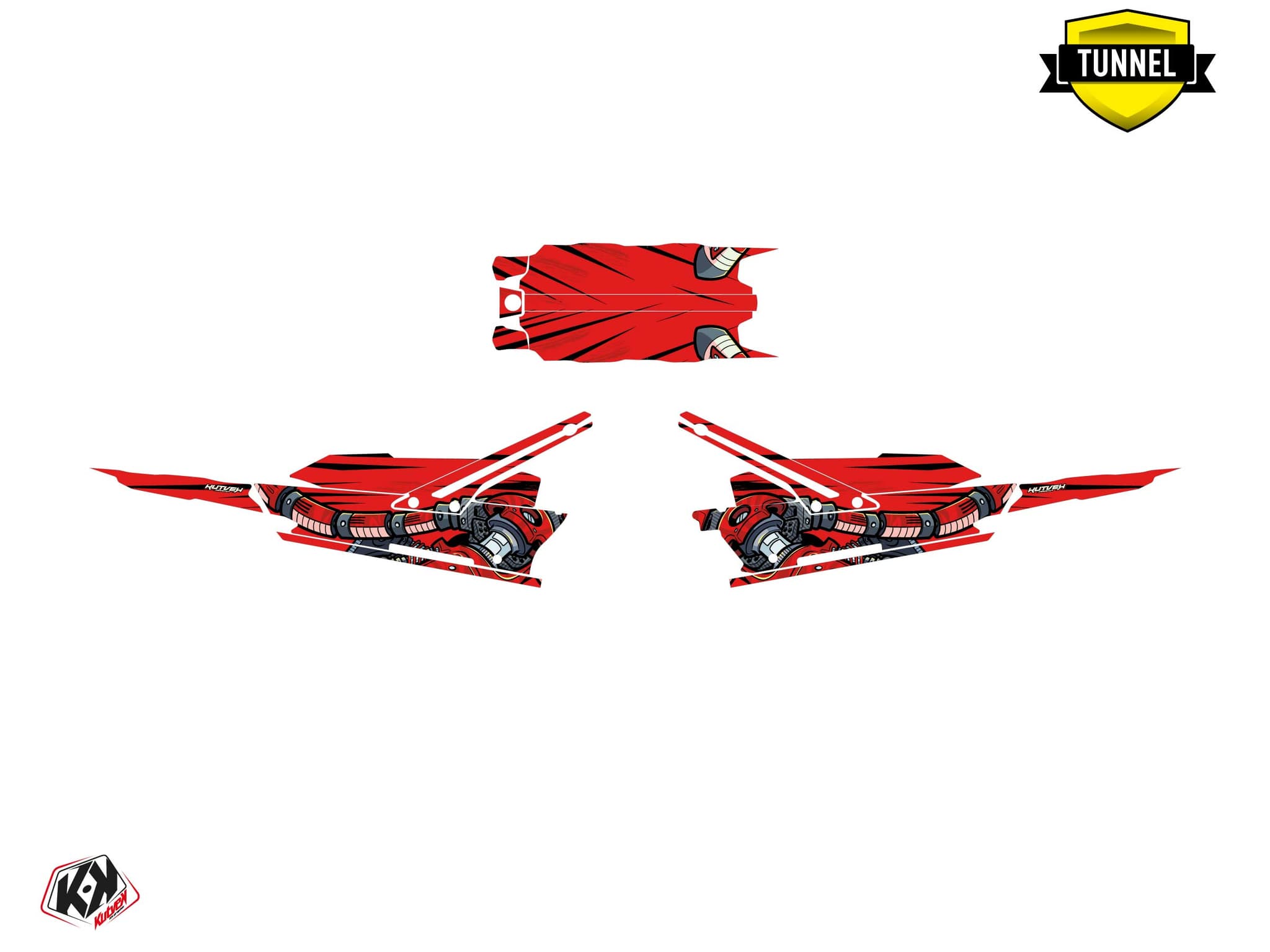 kit graphique motoneige lynx boondocker ds bots rouge | Lynx | Kutvek - View 5