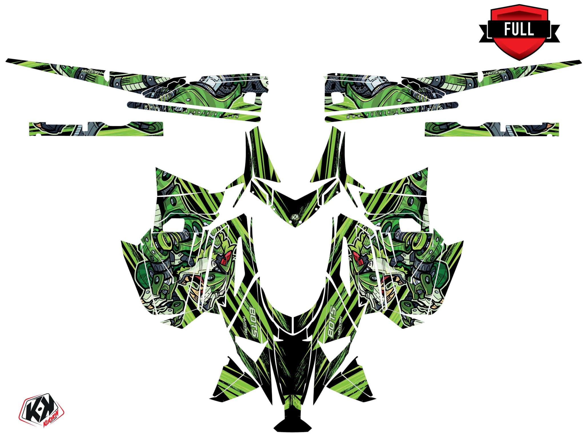 Kit de decoración Motonieve ARCTIC CAT ZR 6000 Limited bots Verde | Arctic Cat | Kutvek - View 3