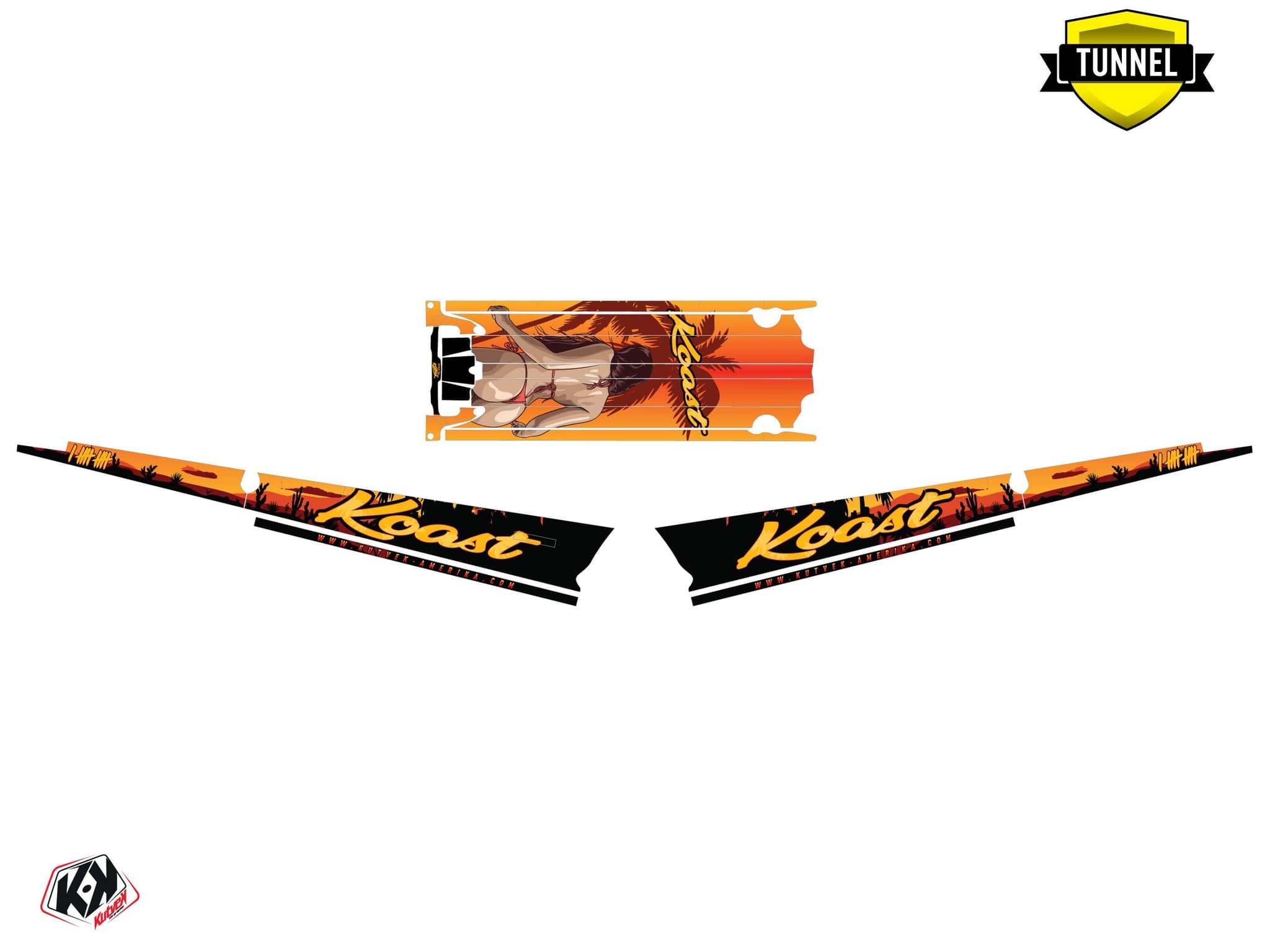 Snowmobile POLARIS RMK PRO AXYS KOAST Yellow graphic kit | Polaris | Kutvek - View 5