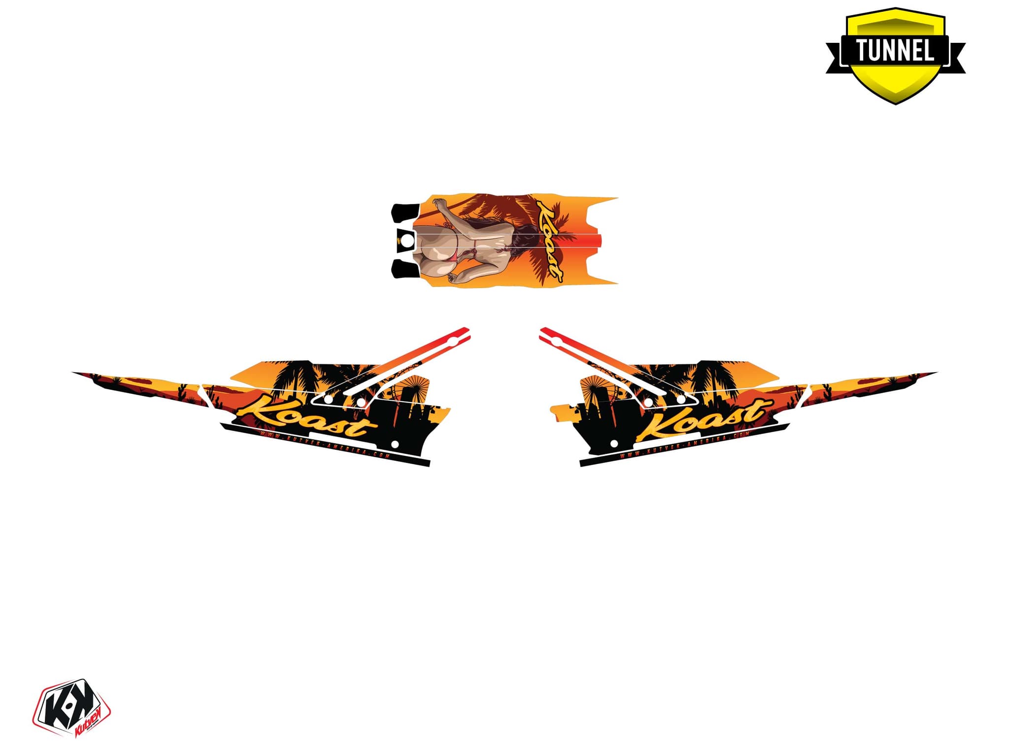 kit graphique motoneige lynx boondocker ds koast jaune | Lynx | Kutvek - View 5