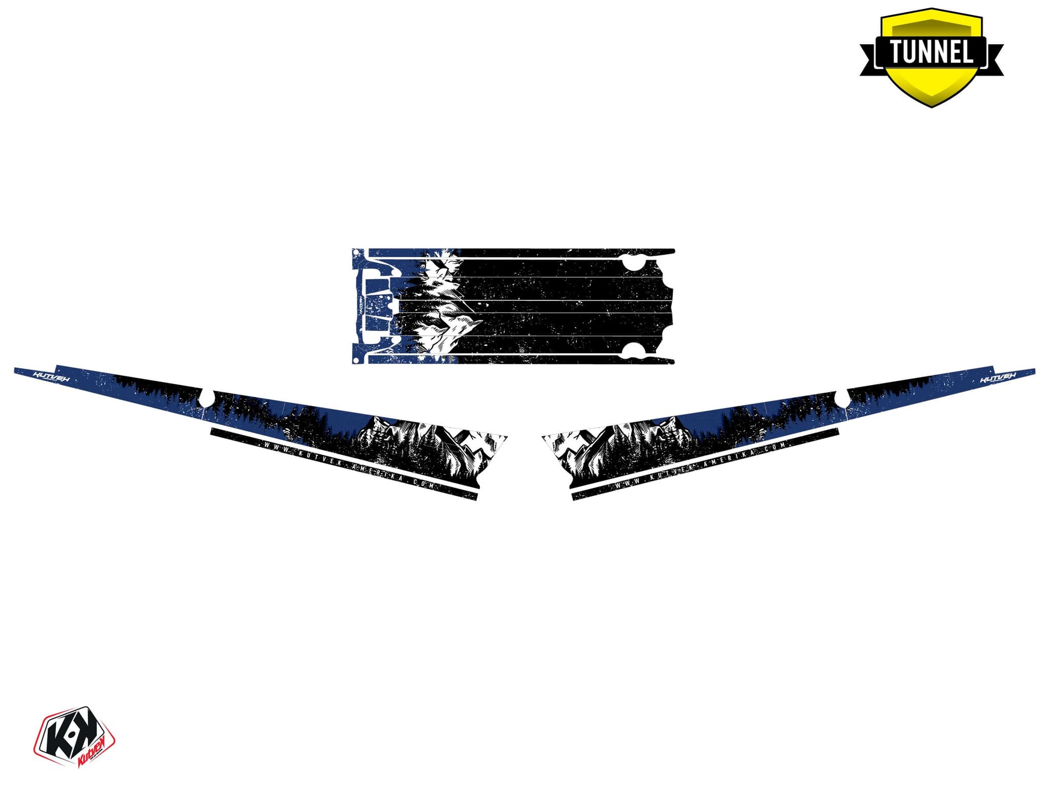 Snowmobile POLARIS RMK PRO AXYS sight Blue graphic kit | Polaris | Kutvek - View 5