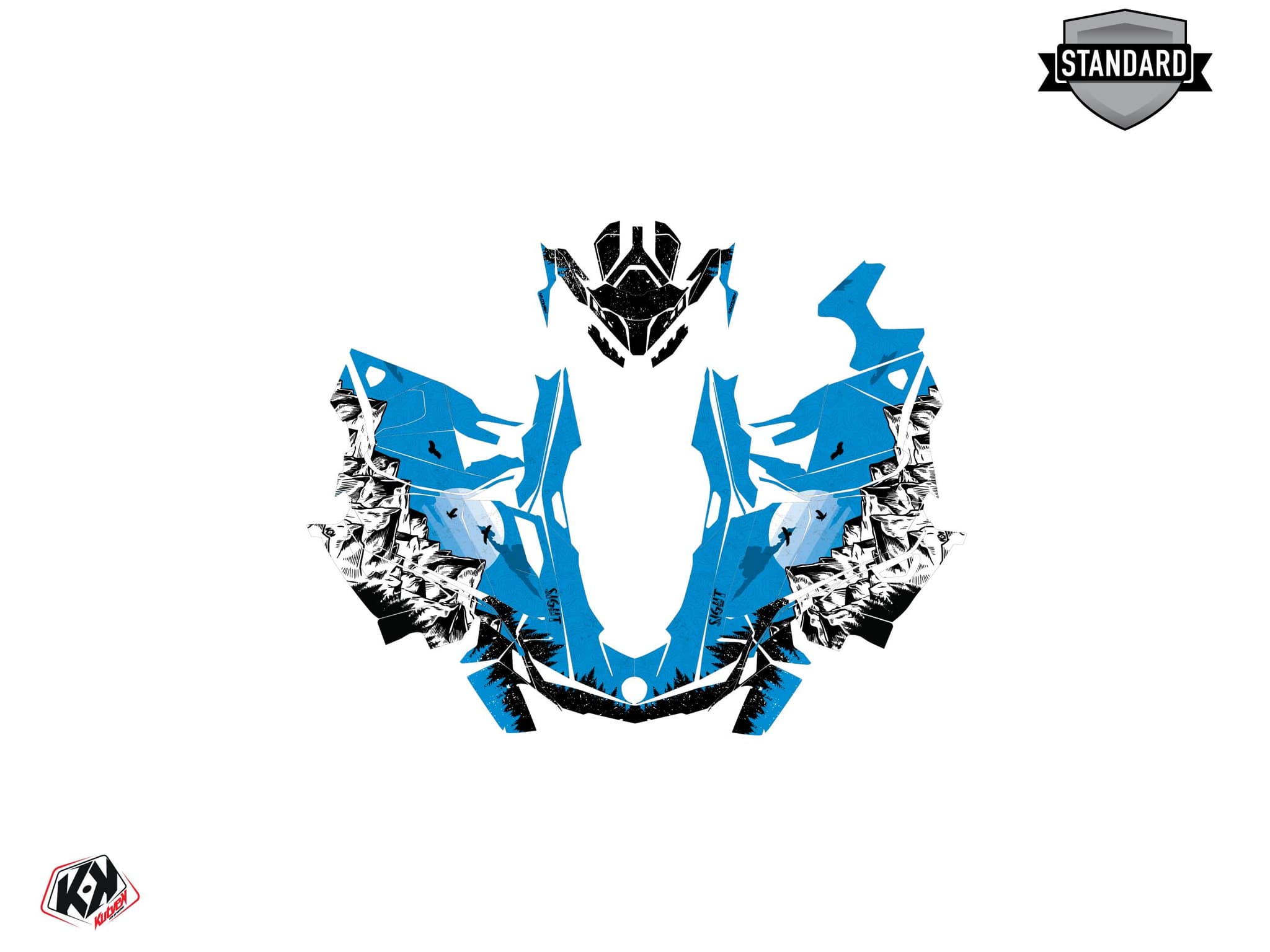Snowmobile SKIDOO BACKCOUNTRY SPORT sight Blue graphic kit | Skidoo | Kutvek - View 2