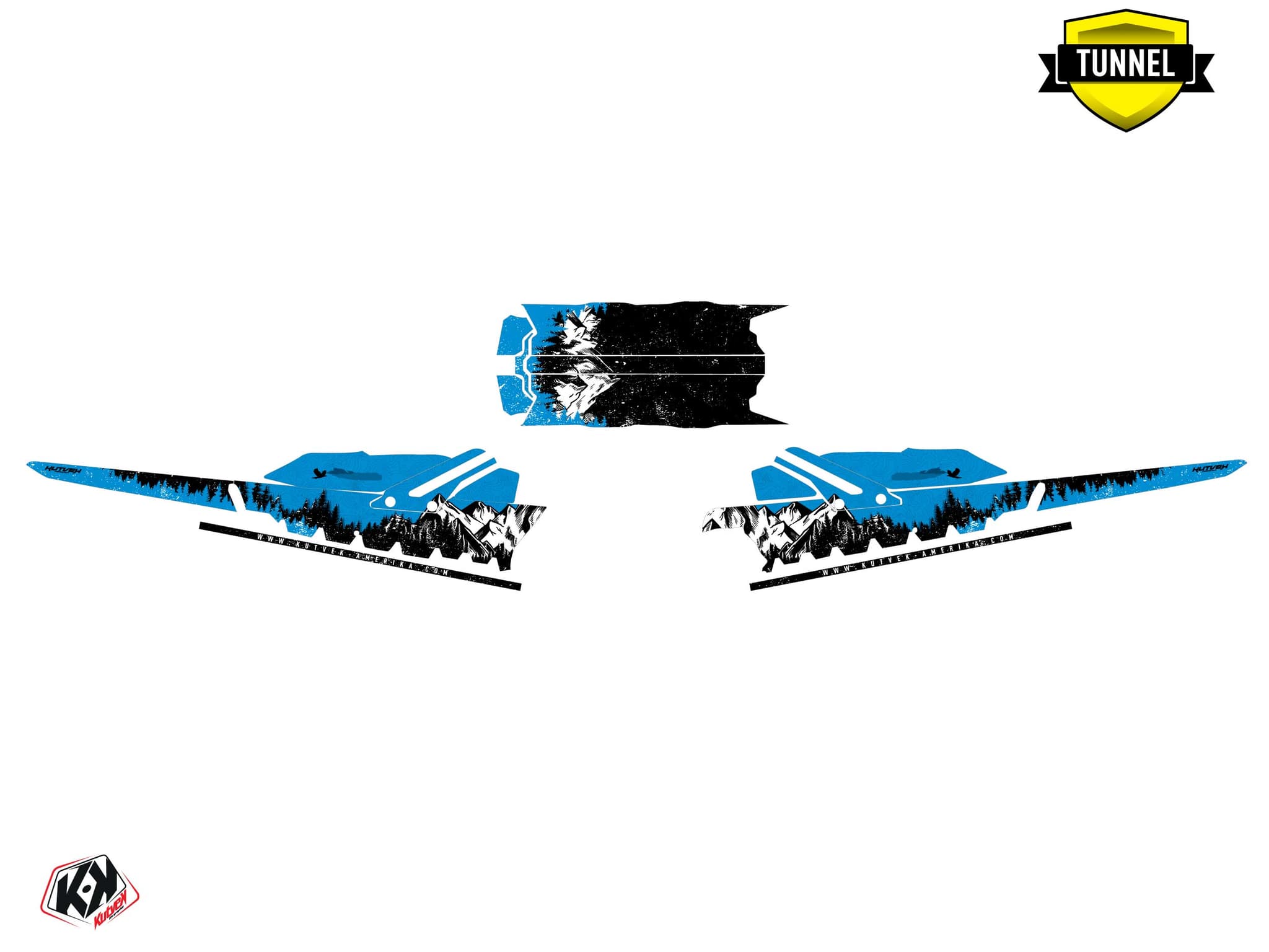Snowmobile SKIDOO BACKCOUNTRY SPORT sight Blue graphic kit | Skidoo | Kutvek - View 5
