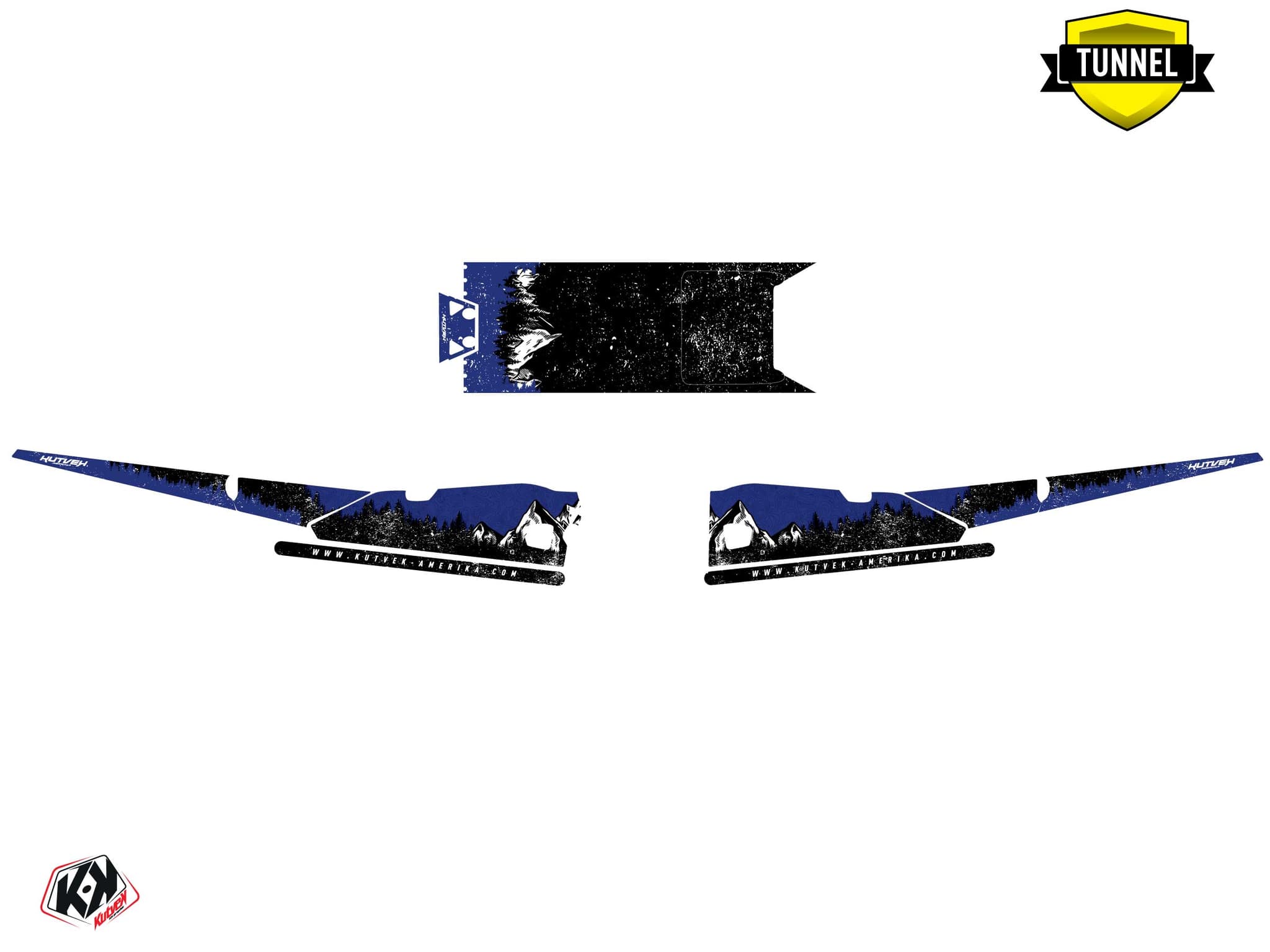 Snowmobile YAMAHA SIDEWINDER SRX sight Blue graphic kit | Yamaha | Kutvek - View 5