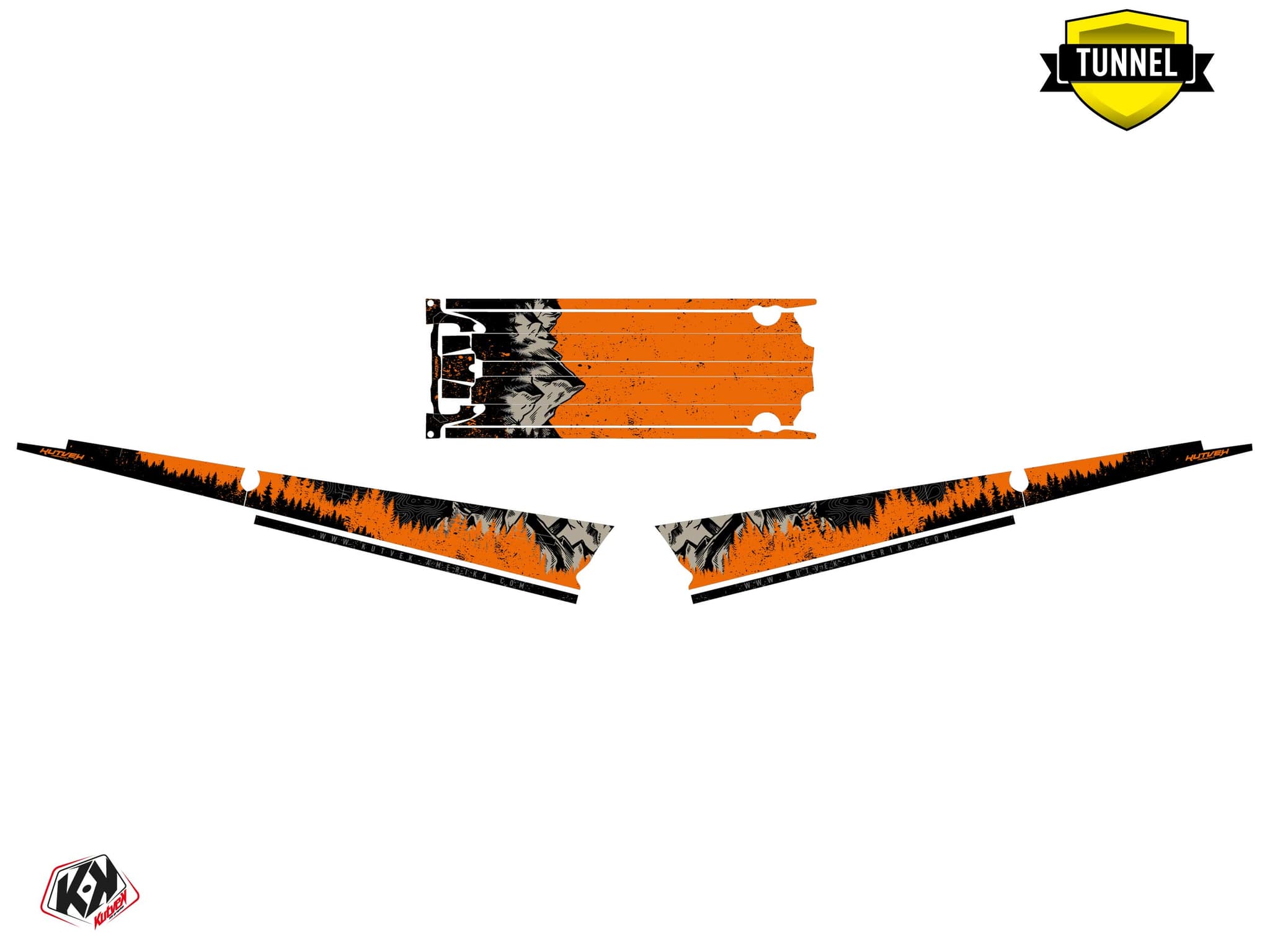 Snowmobile POLARIS RMK PRO AXYS sight Black-Sand graphic kit | Polaris | Kutvek - View 5