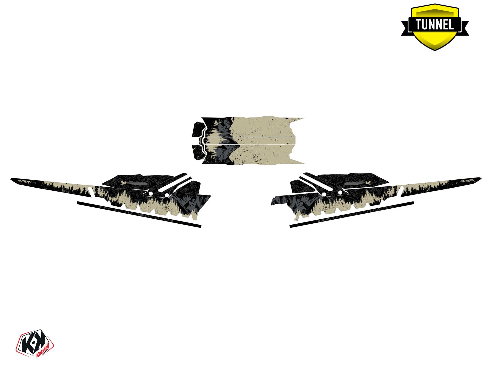 Kit graphique Motoneige SKIDOO BACKCOUNTRY SPORT sight Noir-Sable | Skidoo | Kutvek - View 5