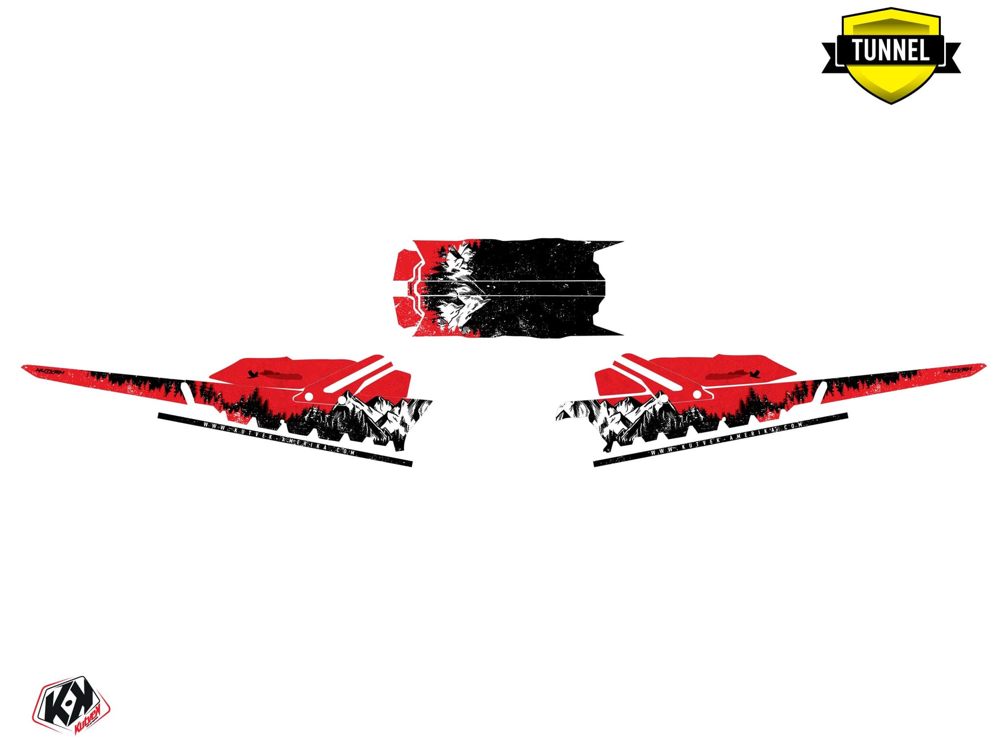 Kit graphique Motoneige SKIDOO BACKCOUNTRY SPORT sight Rouge | Skidoo | Kutvek - View 5