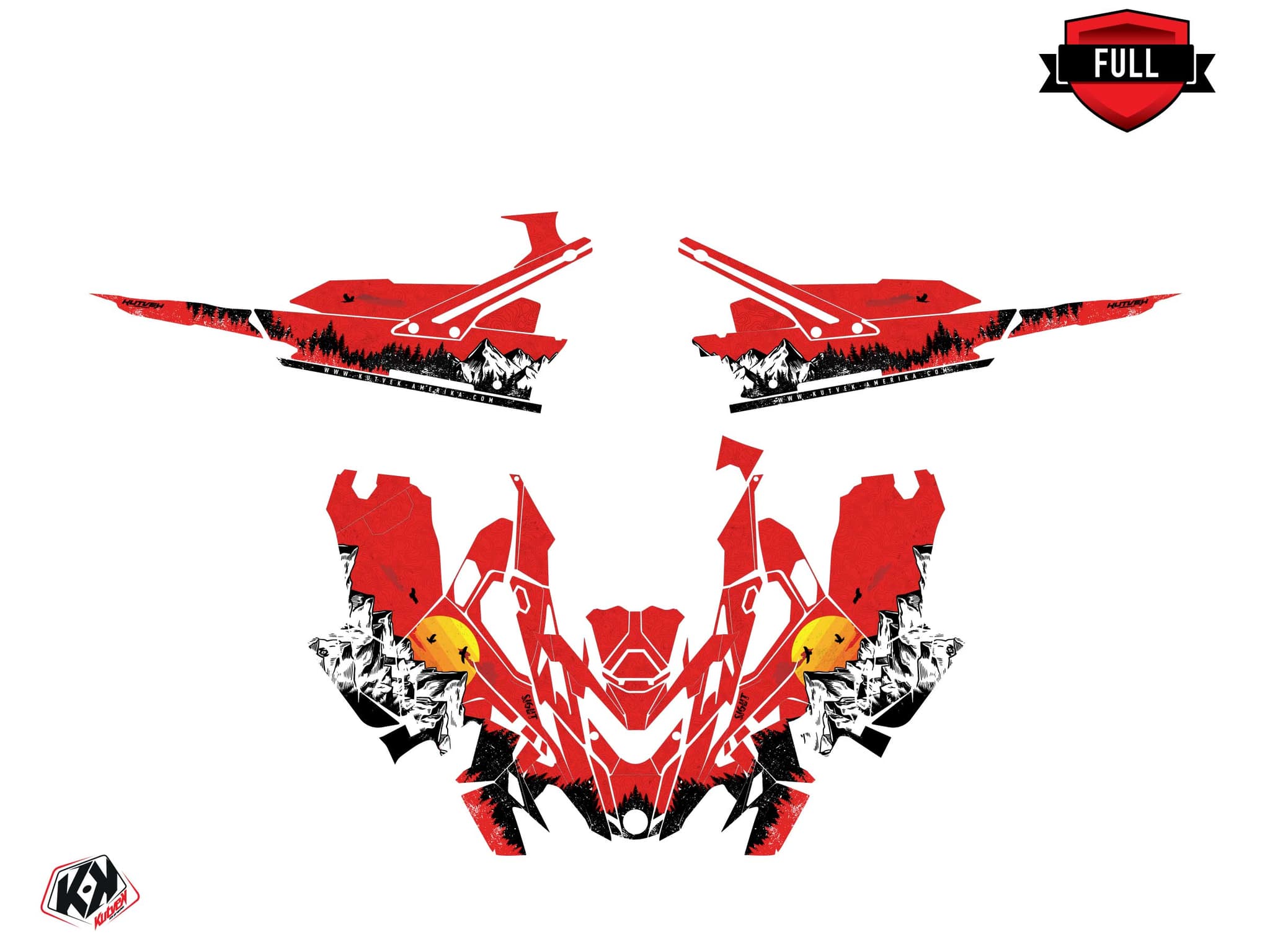 kit graphique motoneige lynx boondocker ds sight rouge | Lynx | Kutvek - View 3