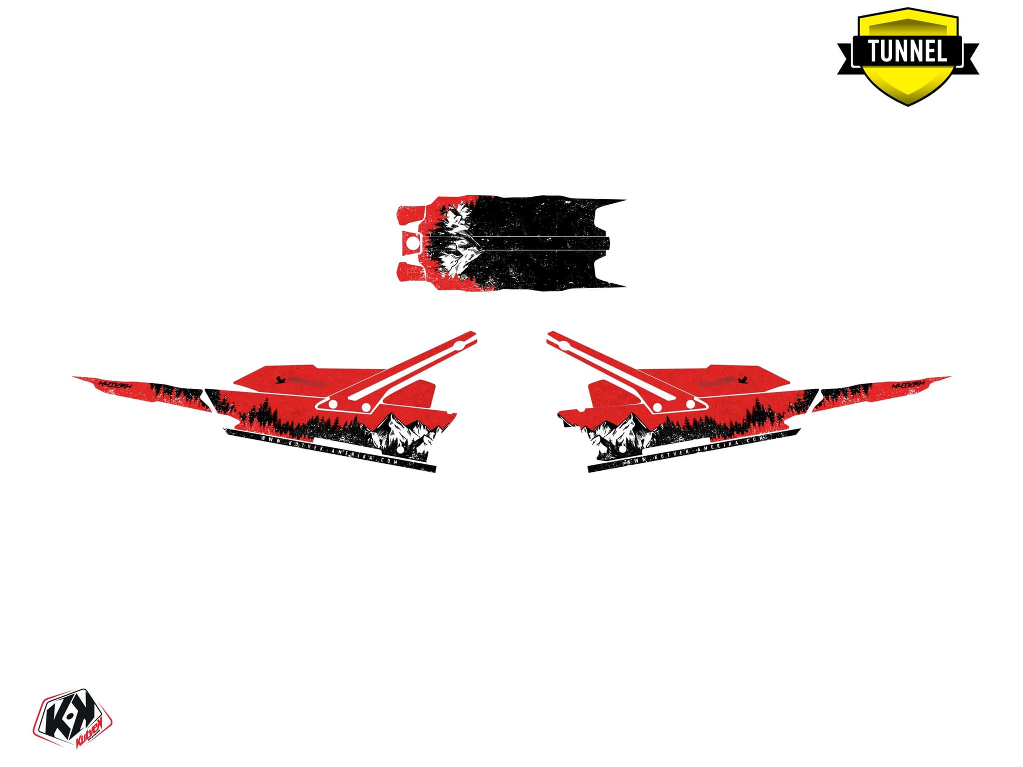 kit graphique motoneige lynx boondocker ds sight rouge | Lynx | Kutvek - View 5