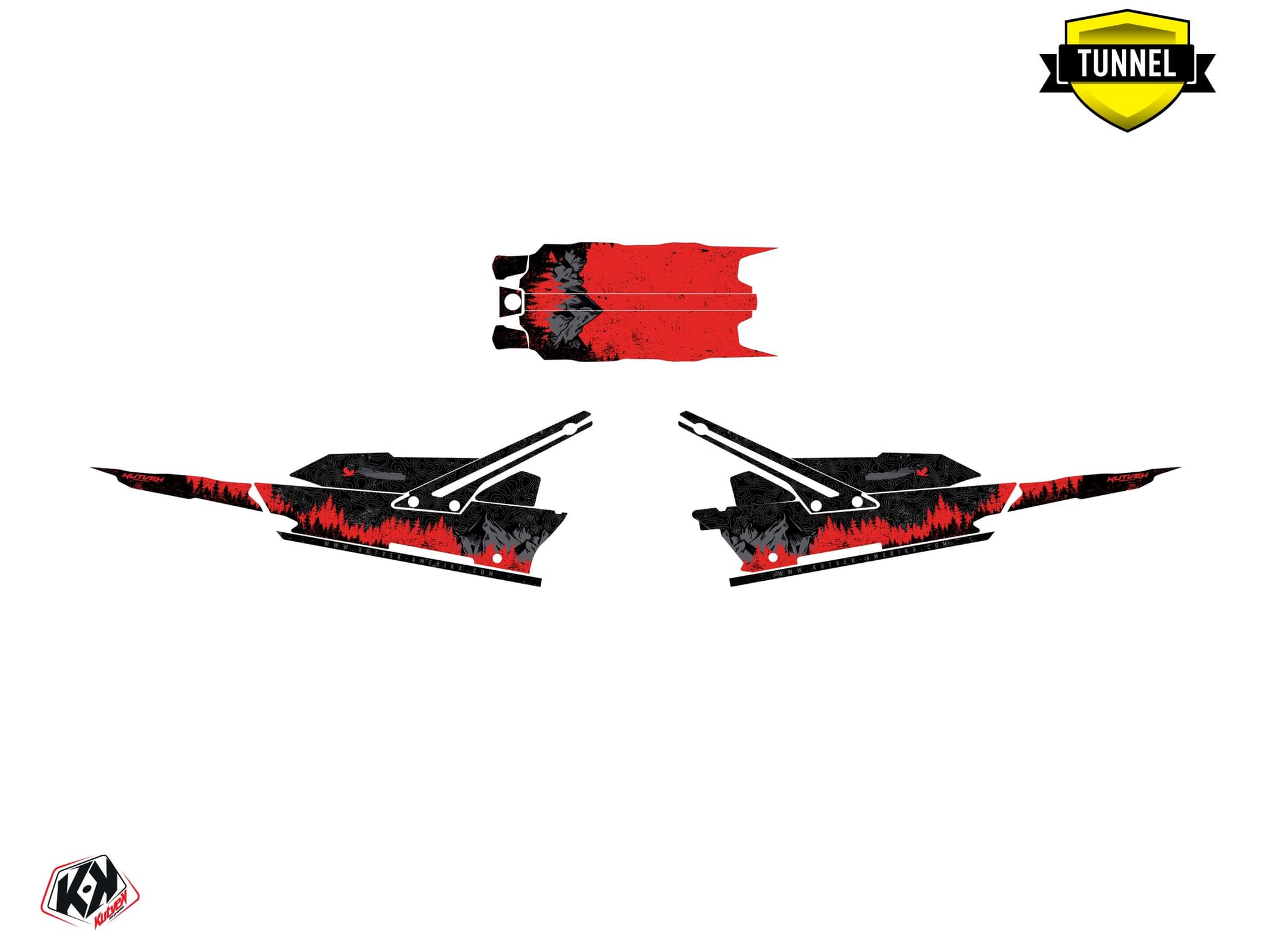 Graphic Kit Snowmobile Lynx Boondocker DS Sight Black-Red | Lynx | Kutvek - View 5