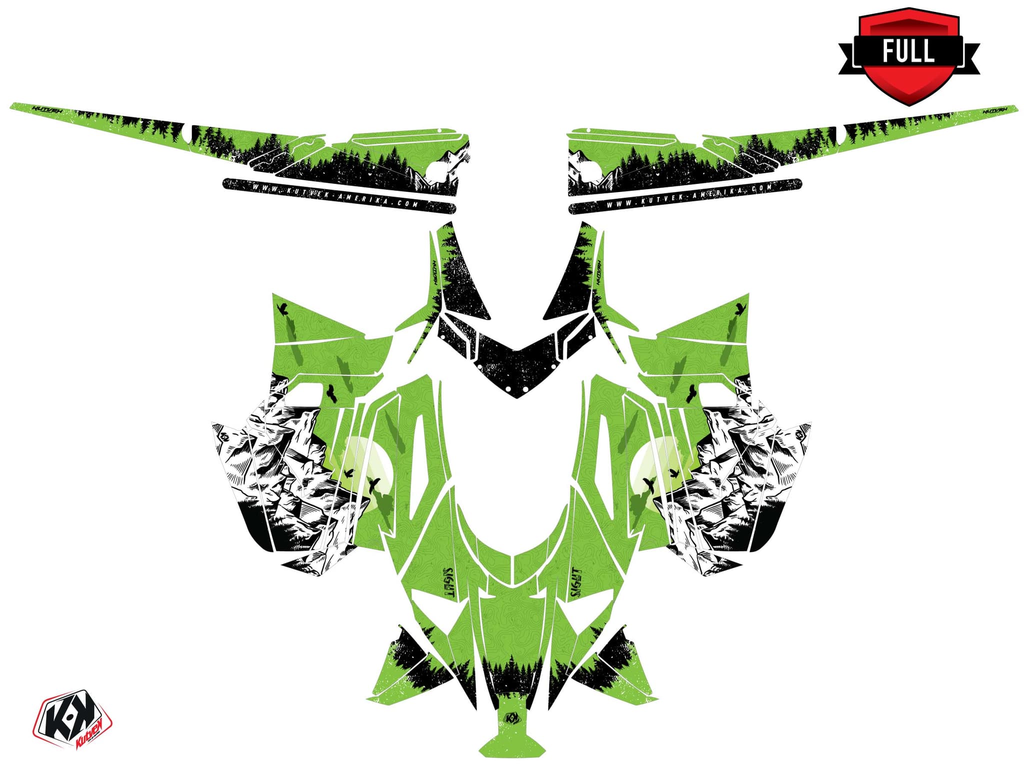 Kit graphique Motoneige ARCTIC CAT NORSEMAN X 8000 sight Vert | Arctic Cat | Kutvek - View 3